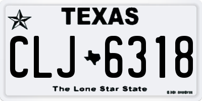 TX license plate CLJ6318