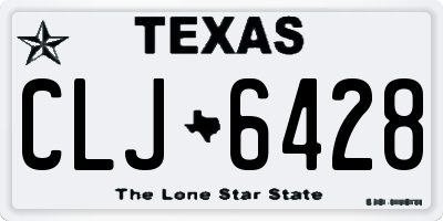TX license plate CLJ6428