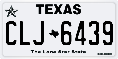 TX license plate CLJ6439