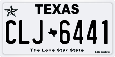 TX license plate CLJ6441