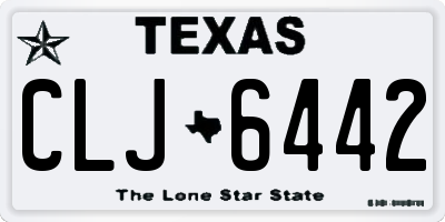 TX license plate CLJ6442