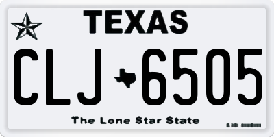 TX license plate CLJ6505