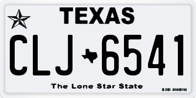 TX license plate CLJ6541