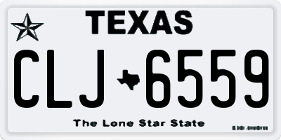 TX license plate CLJ6559