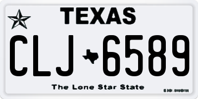 TX license plate CLJ6589