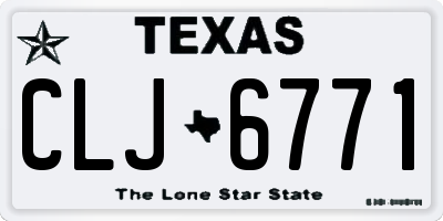 TX license plate CLJ6771