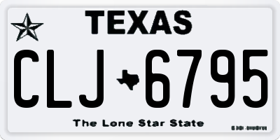 TX license plate CLJ6795