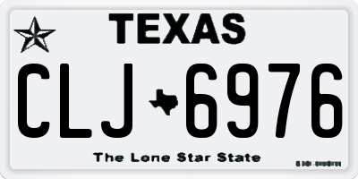 TX license plate CLJ6976