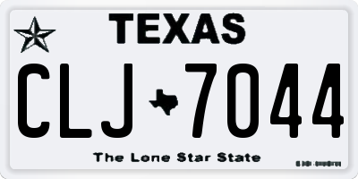 TX license plate CLJ7044