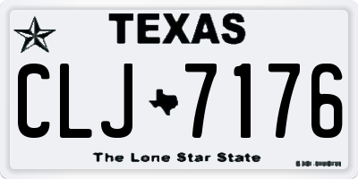 TX license plate CLJ7176