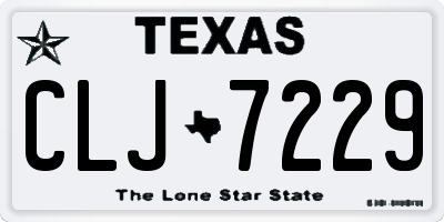 TX license plate CLJ7229