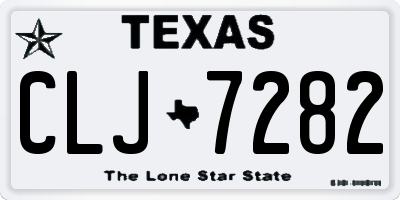 TX license plate CLJ7282