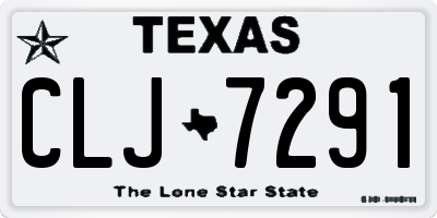 TX license plate CLJ7291