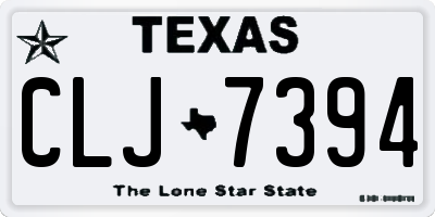 TX license plate CLJ7394