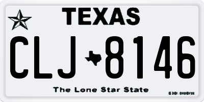 TX license plate CLJ8146