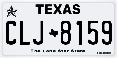 TX license plate CLJ8159