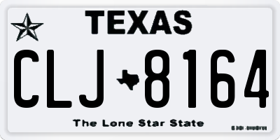 TX license plate CLJ8164
