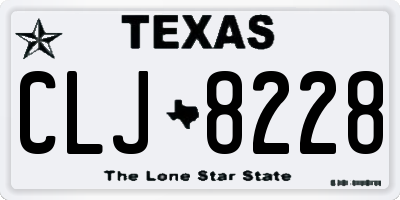 TX license plate CLJ8228