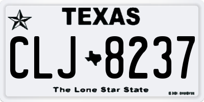 TX license plate CLJ8237
