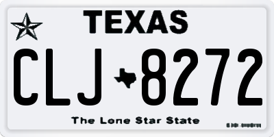TX license plate CLJ8272