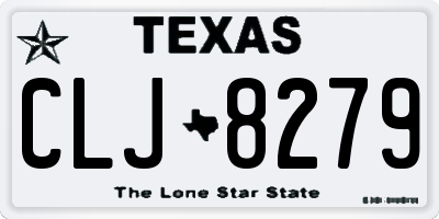 TX license plate CLJ8279