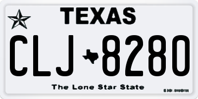 TX license plate CLJ8280