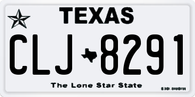TX license plate CLJ8291