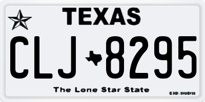 TX license plate CLJ8295