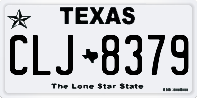 TX license plate CLJ8379
