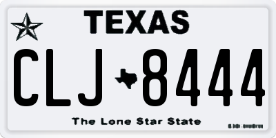 TX license plate CLJ8444