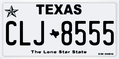 TX license plate CLJ8555