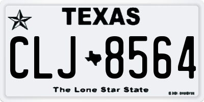TX license plate CLJ8564