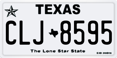 TX license plate CLJ8595