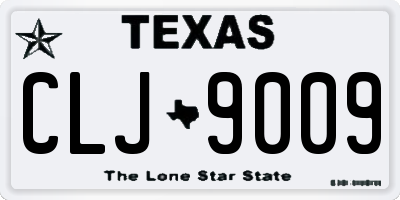TX license plate CLJ9009