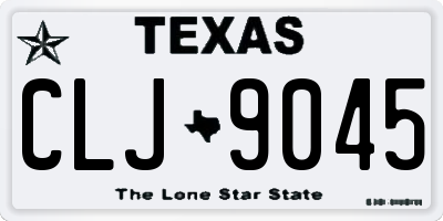 TX license plate CLJ9045