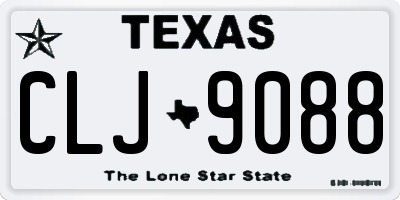 TX license plate CLJ9088
