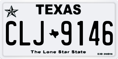 TX license plate CLJ9146