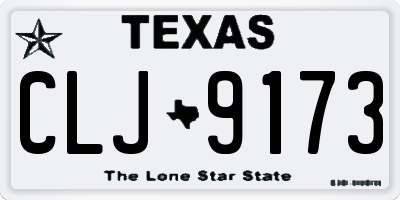 TX license plate CLJ9173