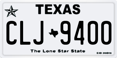 TX license plate CLJ9400