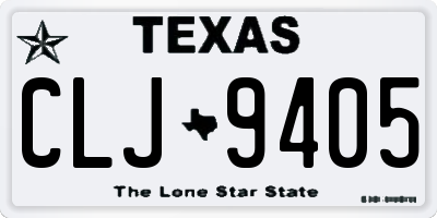 TX license plate CLJ9405