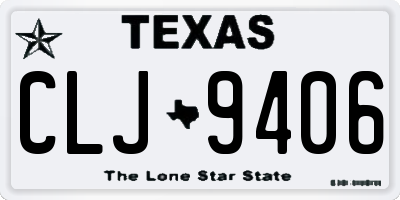 TX license plate CLJ9406