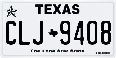 TX license plate CLJ9408