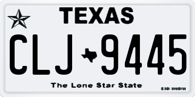 TX license plate CLJ9445