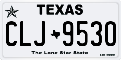TX license plate CLJ9530