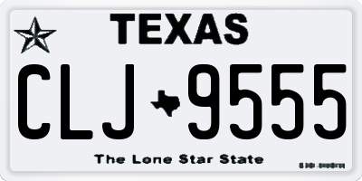 TX license plate CLJ9555