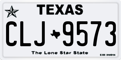 TX license plate CLJ9573
