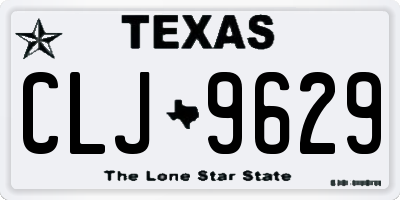 TX license plate CLJ9629