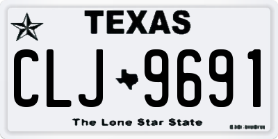 TX license plate CLJ9691