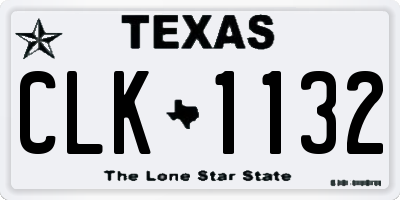 TX license plate CLK1132