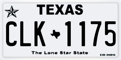 TX license plate CLK1175
